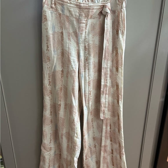 SoundStyle New York/Los Angeles Front Wide Leg Beach Pants sz sm linen - Picture 2 of 8